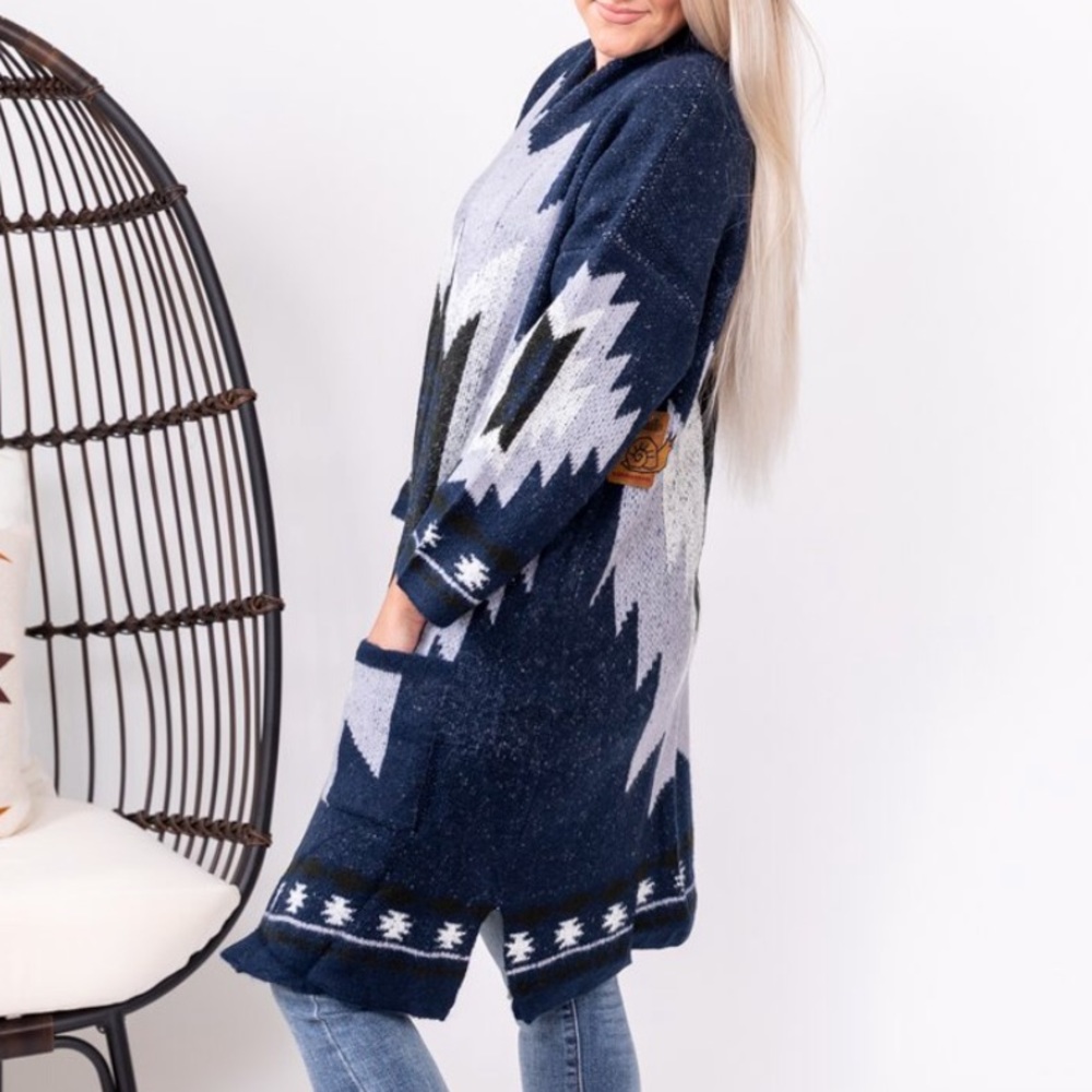 Native Aztec Tribal Western Yellowstone Cardigan - Picture 5 of 5